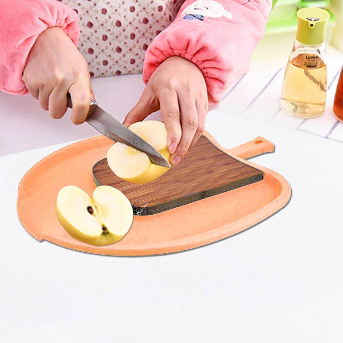 Wooden with Plastic Chopping Board for chop and drop (ZLFH01-8)