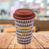 Ceramic Coffee or Tea Tall Tumbler with Silicone Lid - 275ml (BPM4875-D)