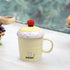 Fancy Ceramic Coffee or Tea Mug with Lid and Handle with Spoon (HY-1095-C)