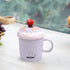 Fancy Ceramic Coffee or Tea Mug with Lid and Handle with Spoon (HY-1095-C)