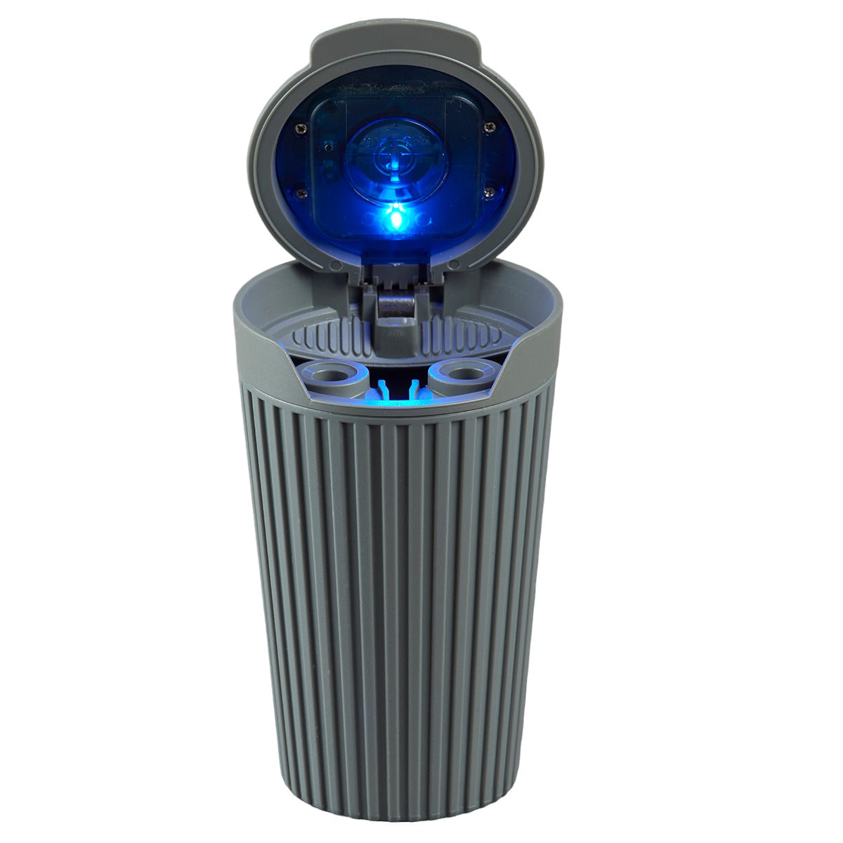 Plastic Car Ashtray Bucket with Lid and LED for Smokers (9796)
