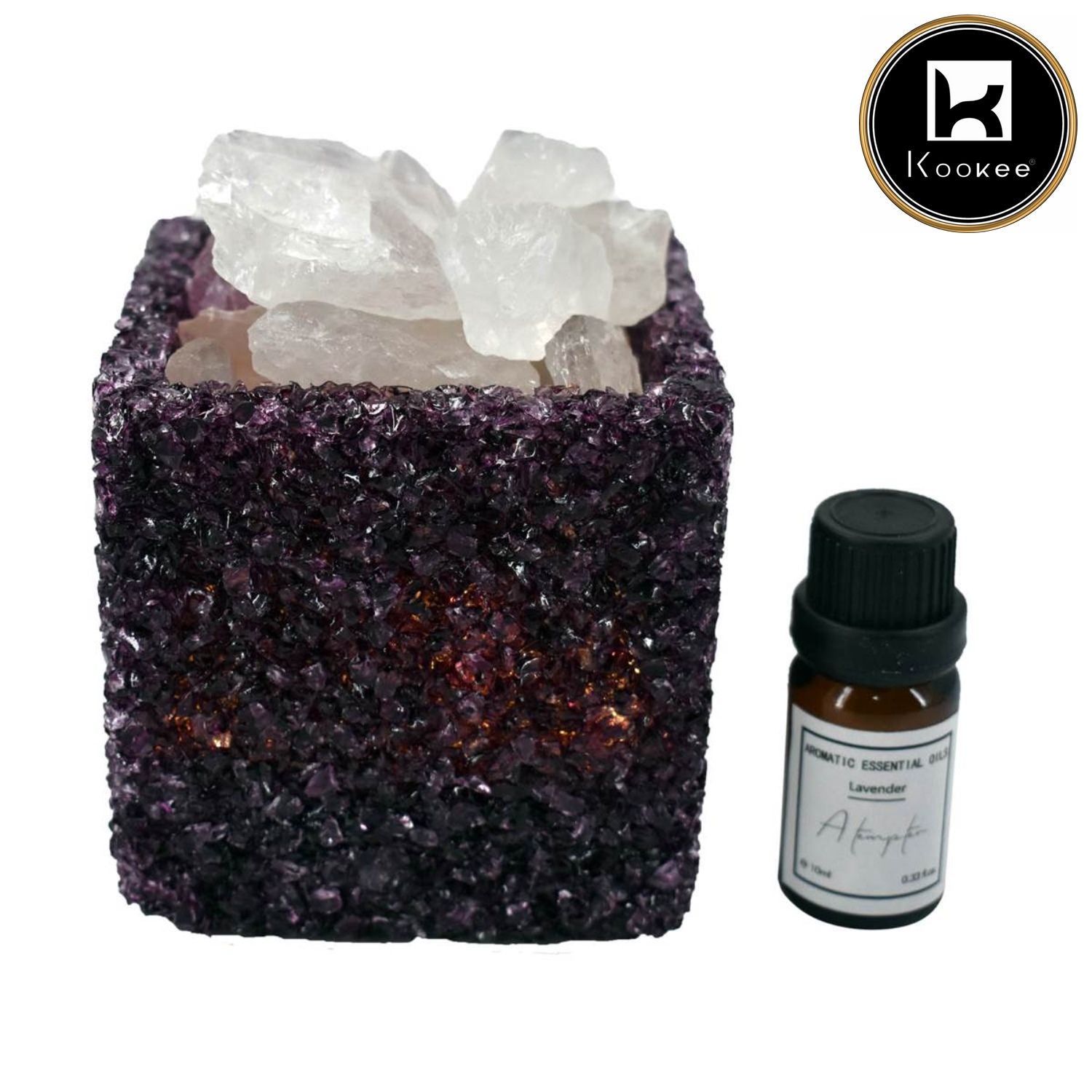 Natural Crystal Aromatherapy with Essential Oil, Electric Diffuser (087-2-B)