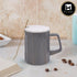 Kookee Fancy Ceramic Coffee or Tea Mug with Lid and Handle with Spoon for Office, Home or Gifting - 325ml