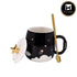 Fancy Ceramic Coffee or Tea Mug with Lid and Handle with Spoon (3171)