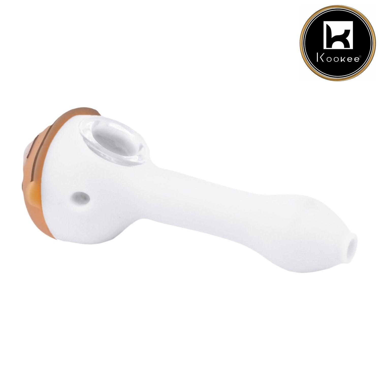 Silicone Smoking Pipe, Unbreakable with Glass Bowl, Rick Morty-2, White