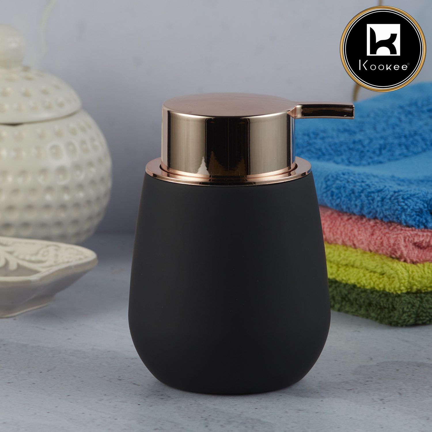 Kookee Acrylic Liquid Handwash Soap Dispenser pump for Bathroom, Hand wash refillable bottle for Kitchen wash basin, Set of 1