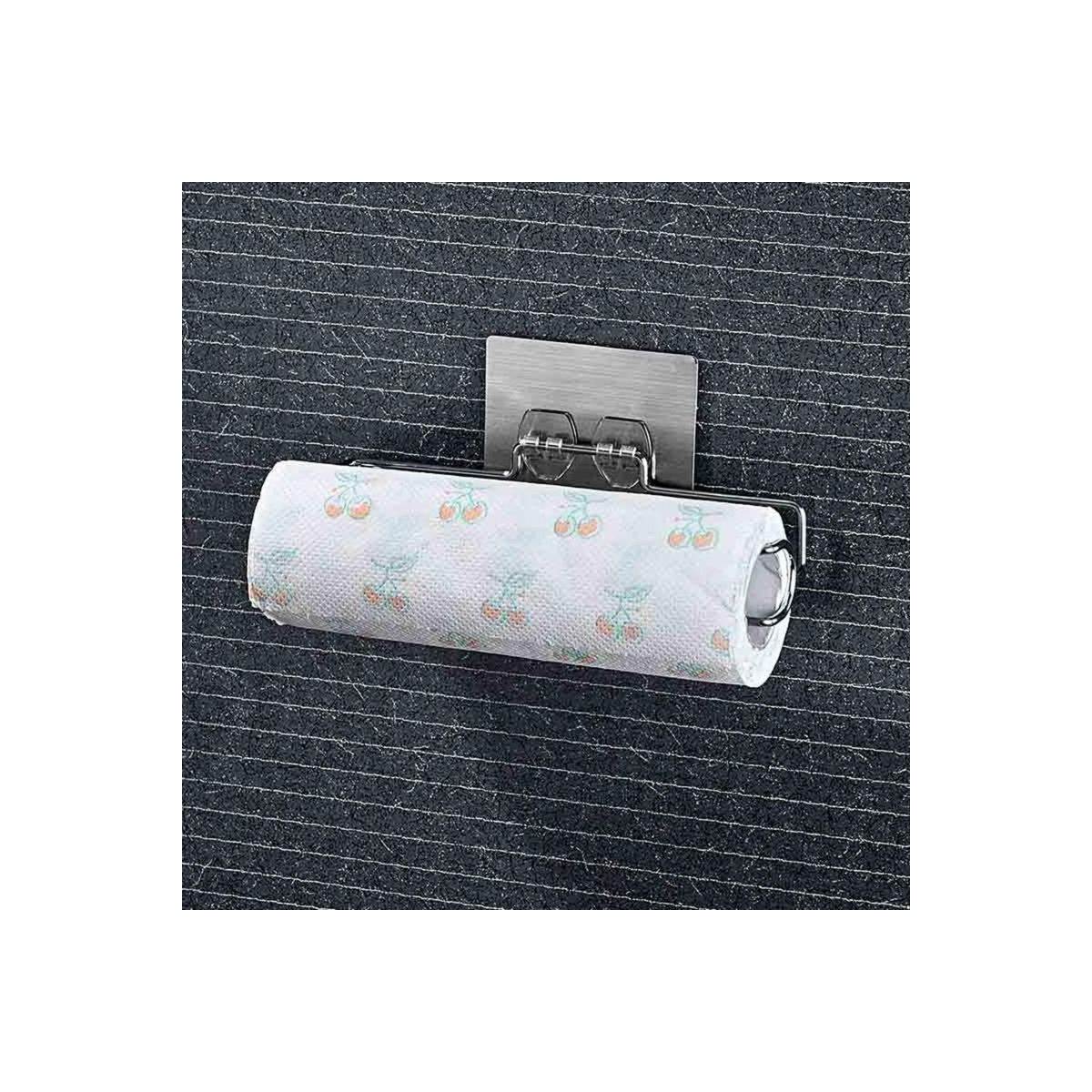 Wall Mounted Self Adhesive No-Drill Stainless Steel Tissue Paper Roll (648)