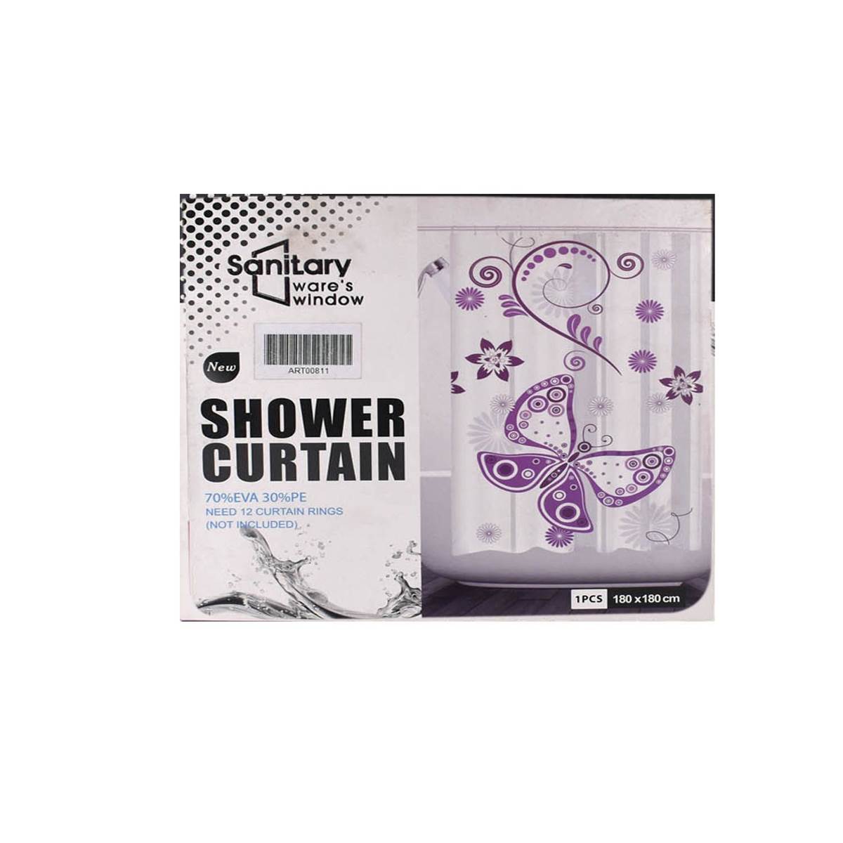 PE Shower Curtains for Shower (180 x 180cm) (JS160027)