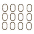 Shower Curtain Rings, 12 C shape Hooks - (JS160901) Dusky Brown