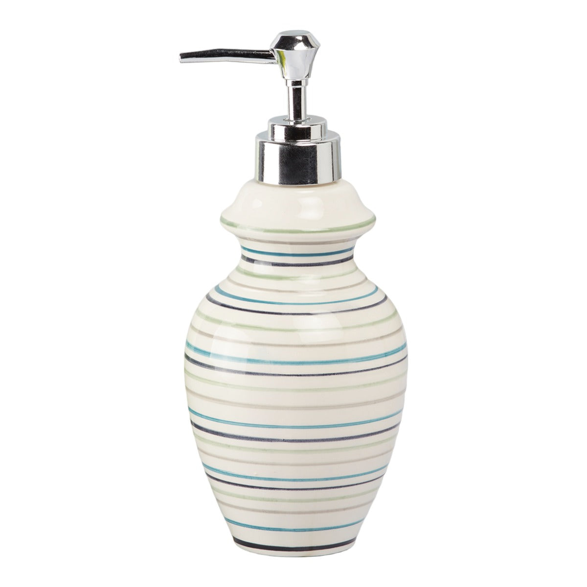 Ceramic Soap Dispenser handwash Pump for Bathroom, Set of 1, White (7641)