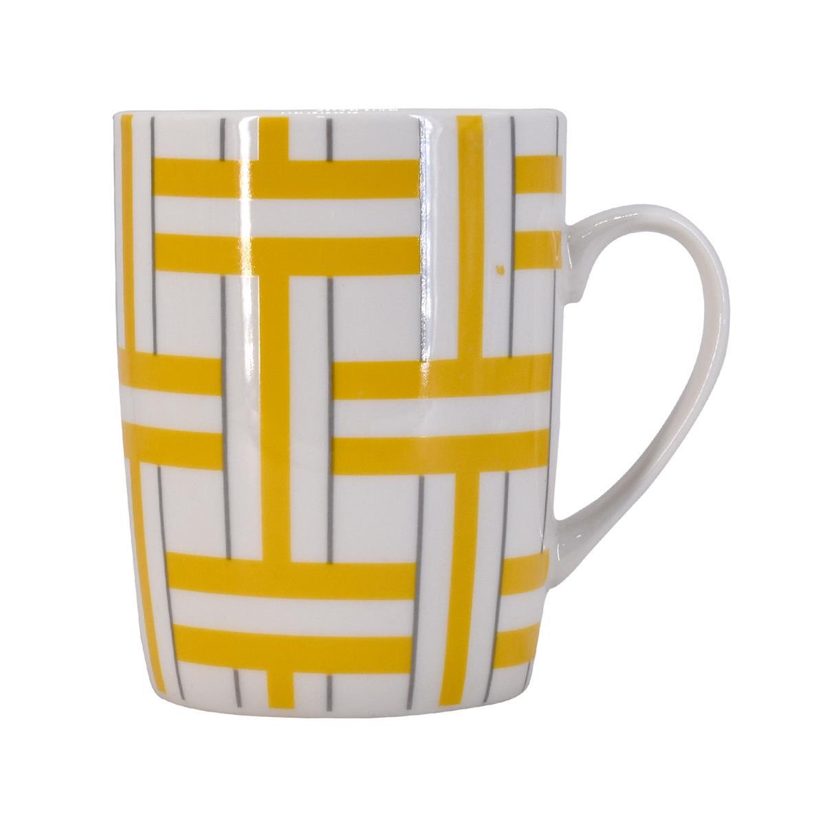 Printed Ceramic Tall Coffee or Tea Mug with handle - 325ml (R4970-D)