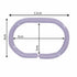 Shower Curtain Rings, 12 C shape Hooks - (JS160913) Lavender