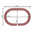 Shower Curtain Rings, 12 C shape Hooks - (JS160913) Peach