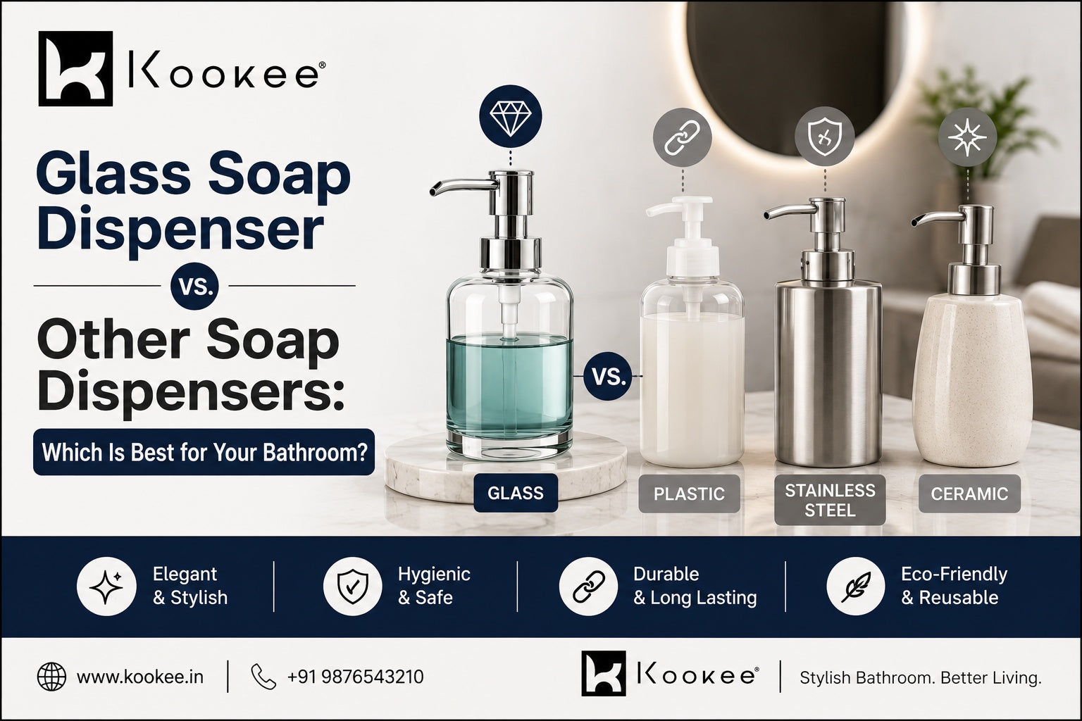 Glass Soap Dispenser vs. Other Soap Dispensers: Which Is Best for Your Bathroom?
