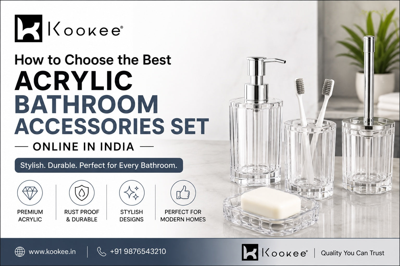 How to Choose the Best Acrylic Bathroom Accessories Set Online in India