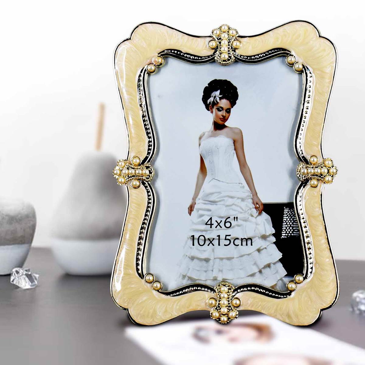 Acrylic Gold textured Photo Frame (4x6) inches (3041-46)