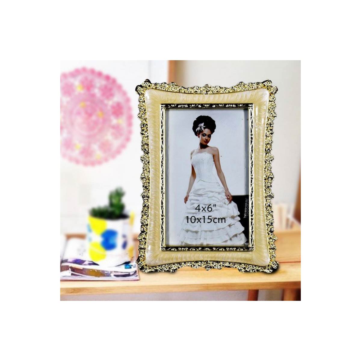 Acrylic Gold textured Photo Frame (4x6) inches (3041-46)