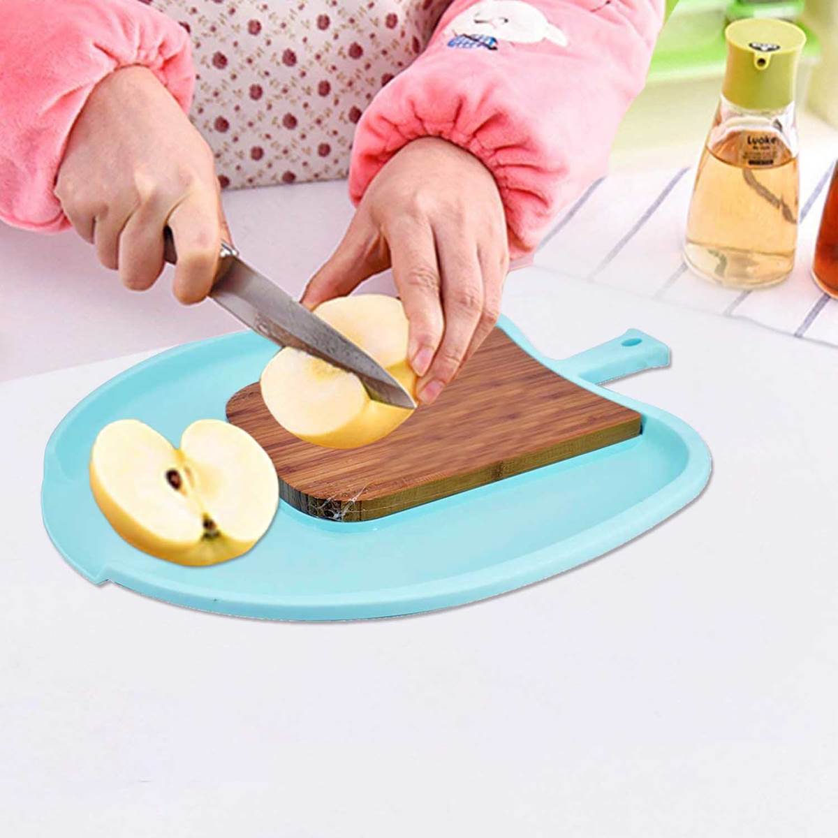 Wooden with Plastic Chopping Board for chop and drop (ZLFH01-1)