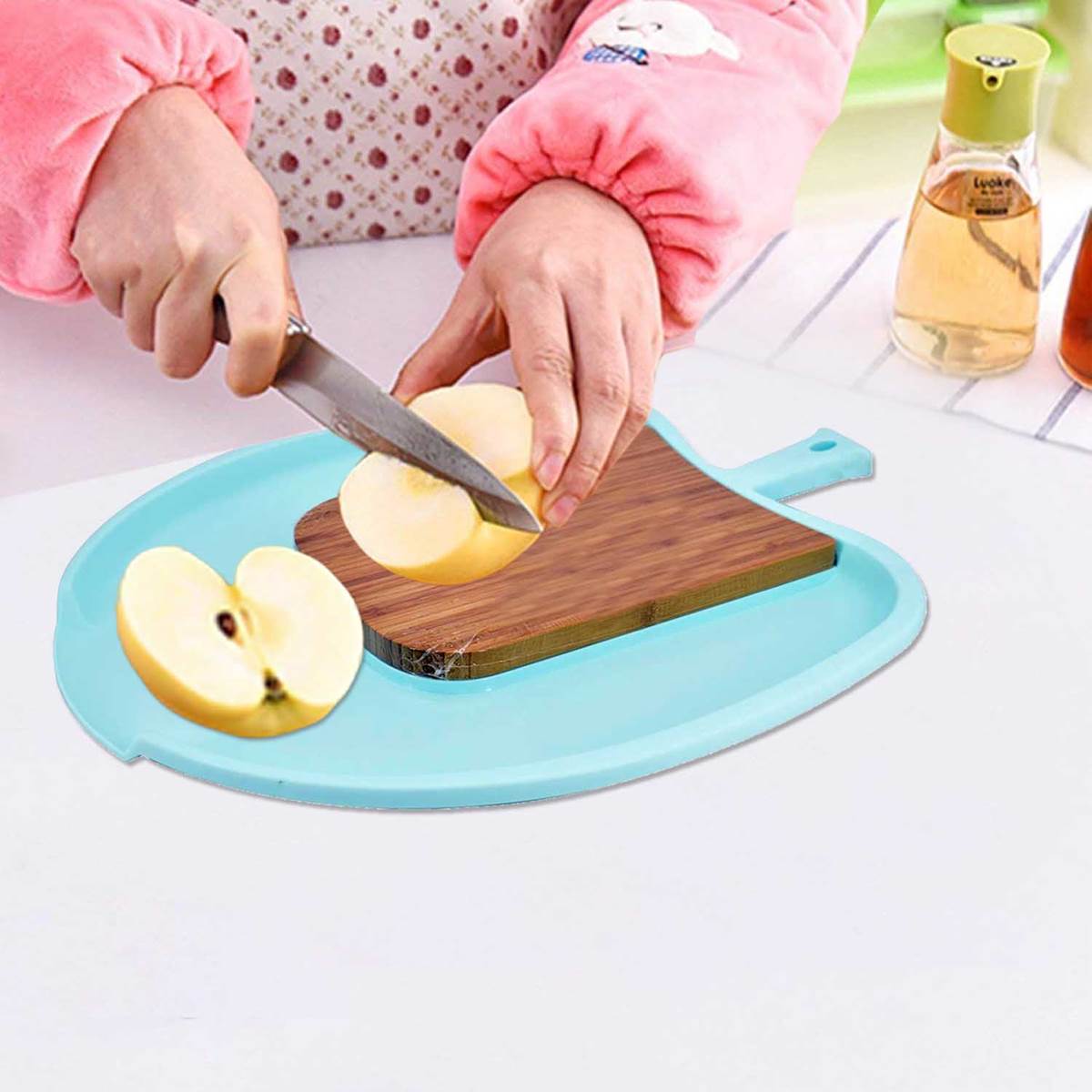 Wooden with Plastic Chopping Board for chop and drop (ZLFH01-3)