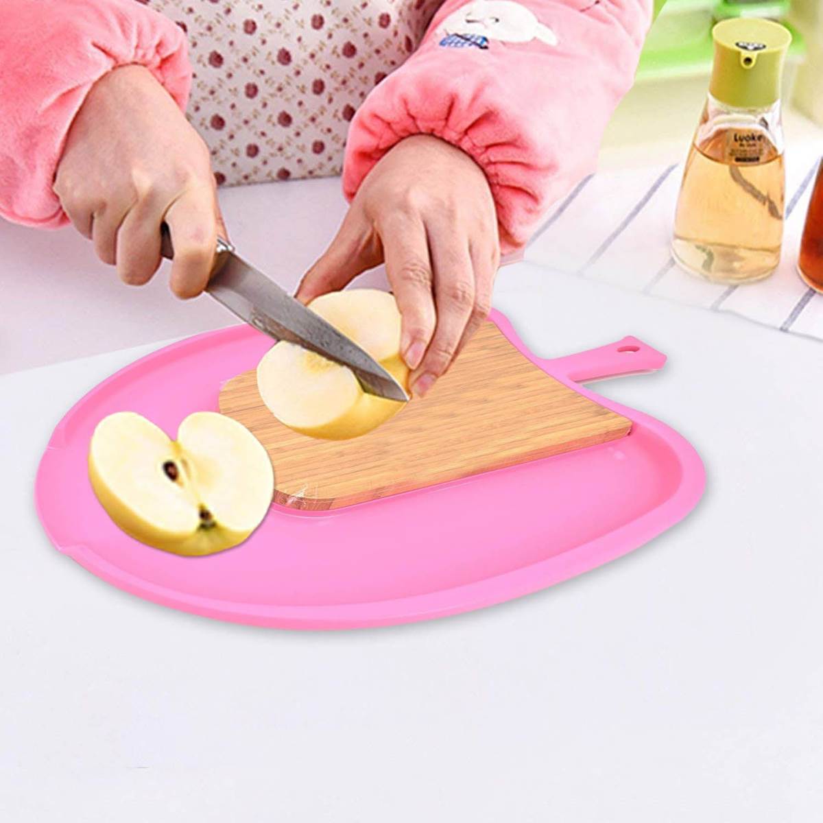 Wooden with Plastic Chopping Board for chop and drop (ZLFH01-3)