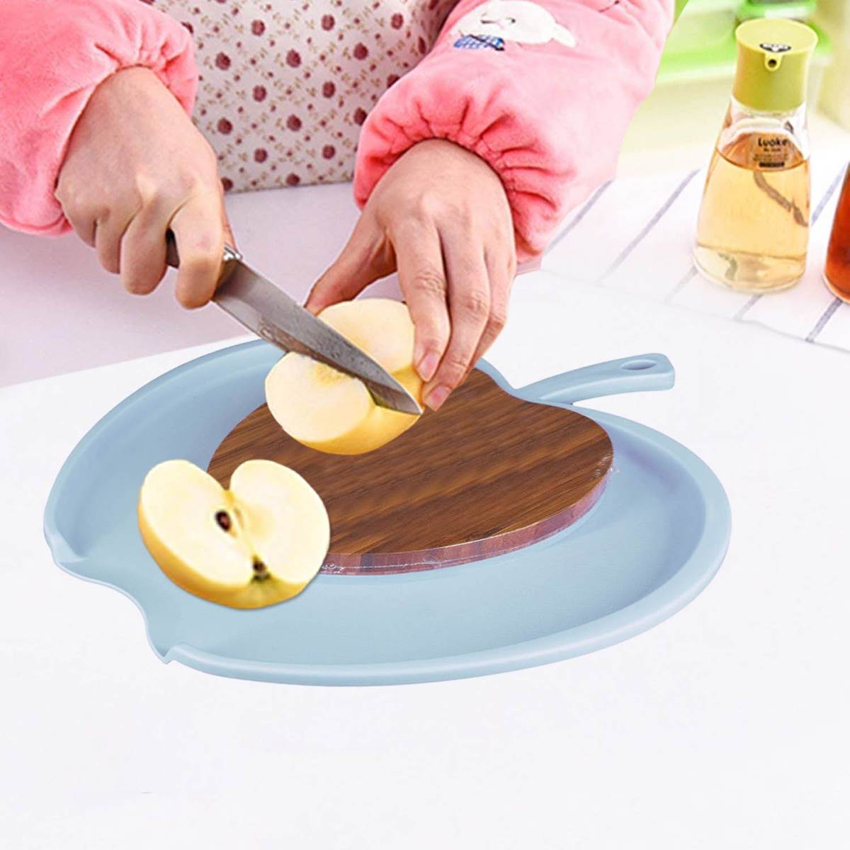 Wooden with Plastic Chopping Board for chop and drop (ZLFH01-3)