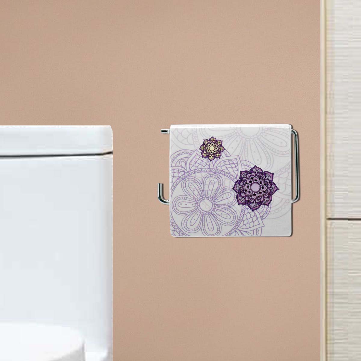 Kookee Wall Mounted Acrylic Tissue Paper, Toilet Roll Holder for Home, Kitchen, Cabinet and Bathroom (JS160808)