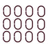 Shower Curtain Rings, 12 C shape Hooks - (JS160905) Maroon