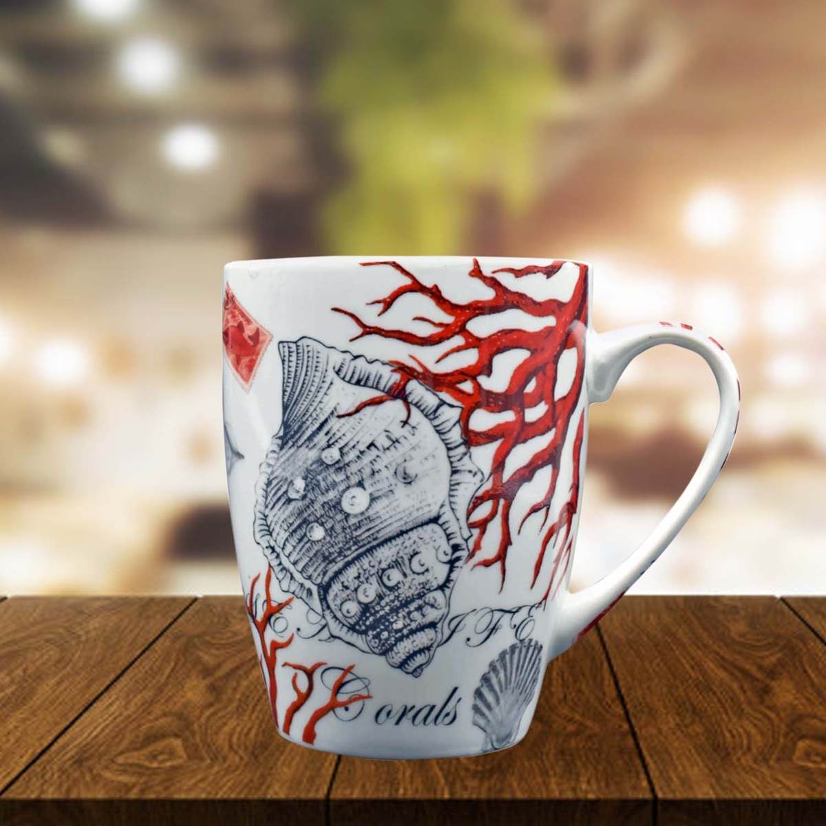 Printed Ceramic Coffee or Tea Mug with handle - 325ml (3441AG-A)