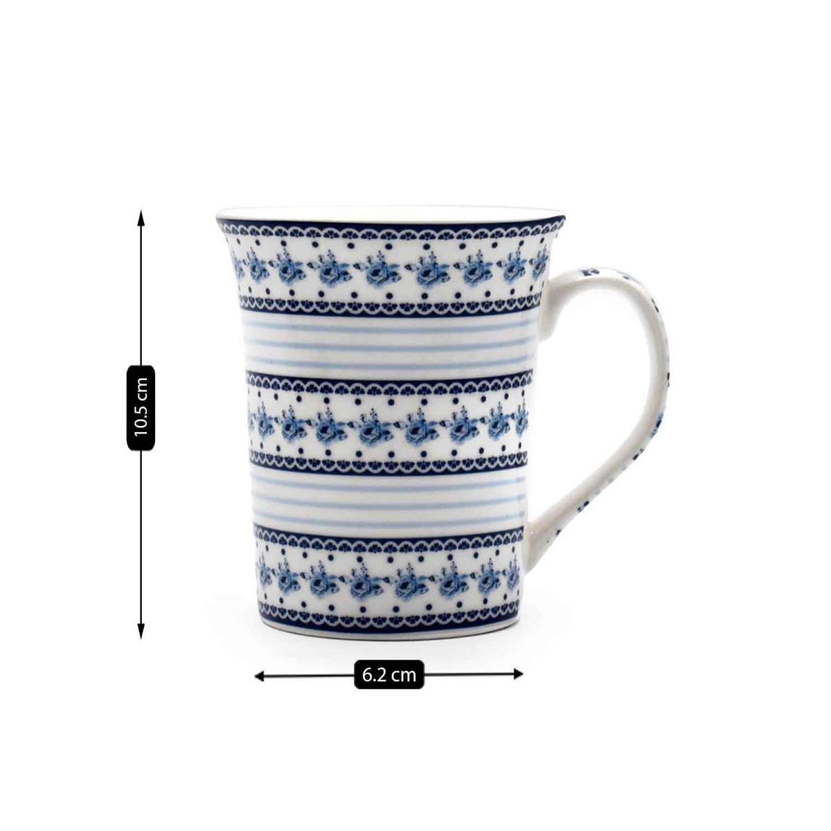 Printed Ceramic Tall Coffee or Tea Mug with handle - 325ml (3372AG-C)