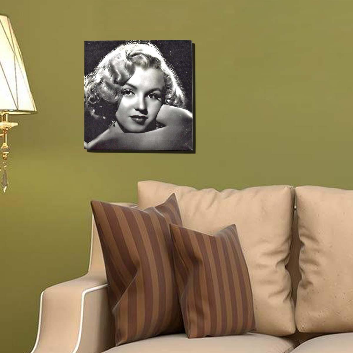 Kookee Canvas Modern Wall , Marilyn Monroe Painting for Home Living Room, Bedroom, Office Decor Ready to Hang (20cmx20cm) (F1-595118-4-A)