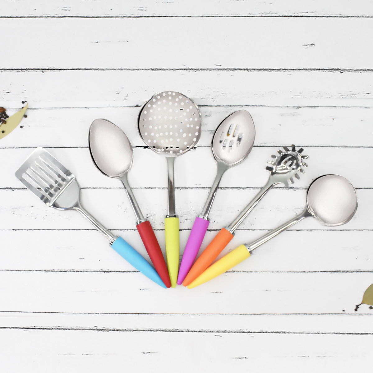 Stainless Steel 7pc Kitchen Utensil, Gadgets, Tool Set (K1-7-C)