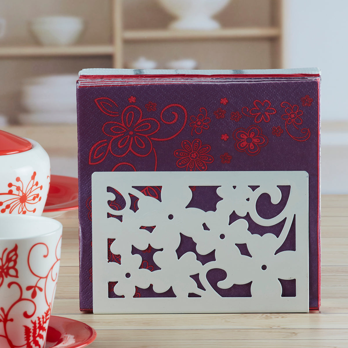 Metal Freestanding Tissue Paper, Napkin Holder & Office (HH-092-B)