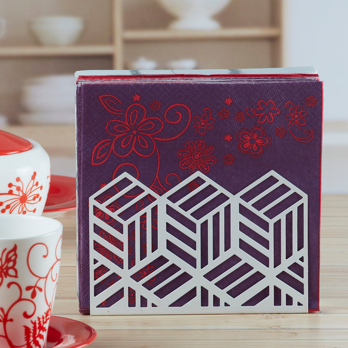 Metal Freestanding Tissue Paper, Napkin Holder & Office (HH-004-B)