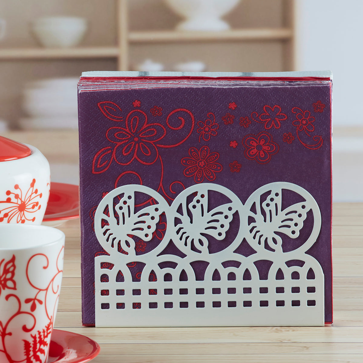 Metal Freestanding Tissue Paper, Napkin Holder & Office (HH-016-B)