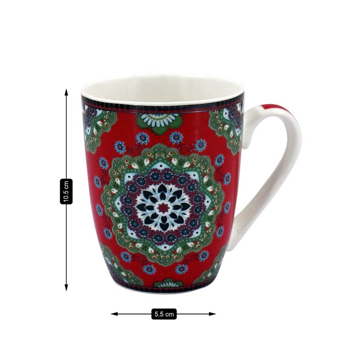 Printed Ceramic Coffee or Tea Mug with handle - 325ml (3403G-D)