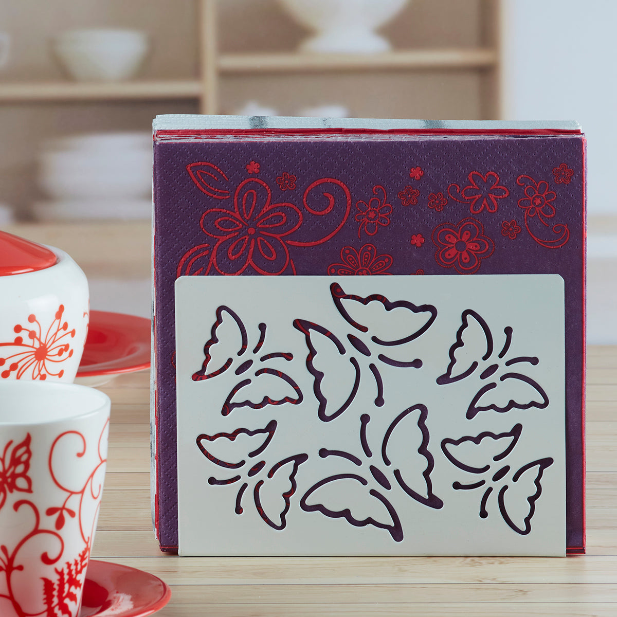 Metal Freestanding Tissue Paper, Napkin Holder & Office (HH-074-B)