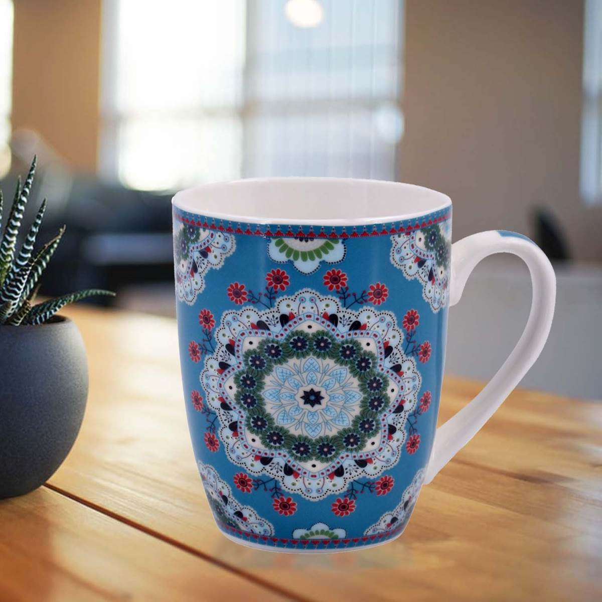 Printed Ceramic Coffee or Tea Mug with handle - 325ml (3403G-D)