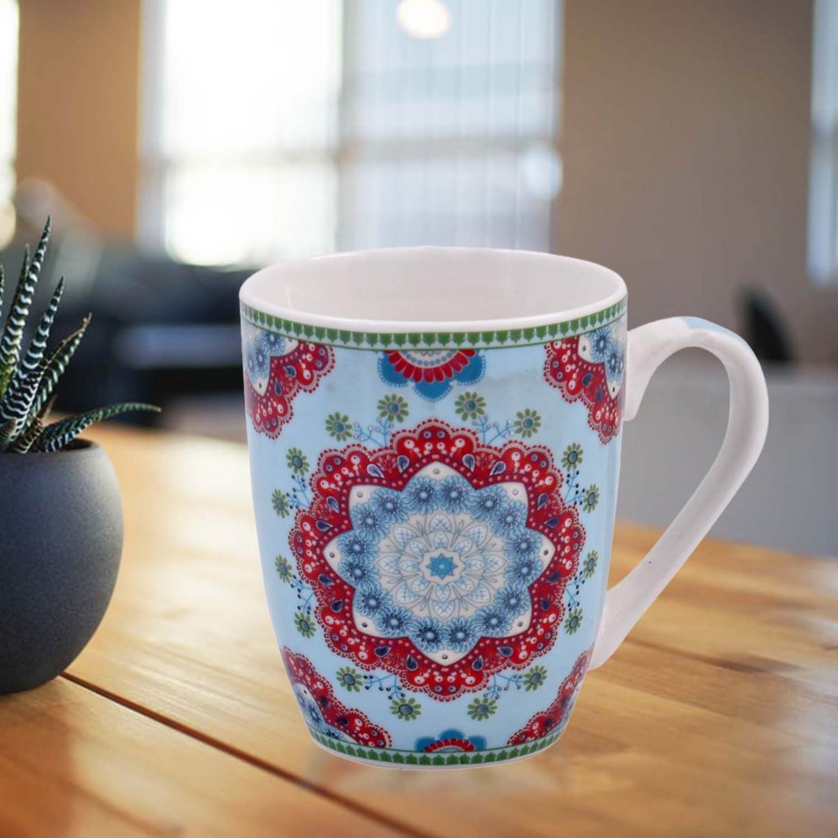 Printed Ceramic Coffee or Tea Mug with handle - 325ml (3403G-B)