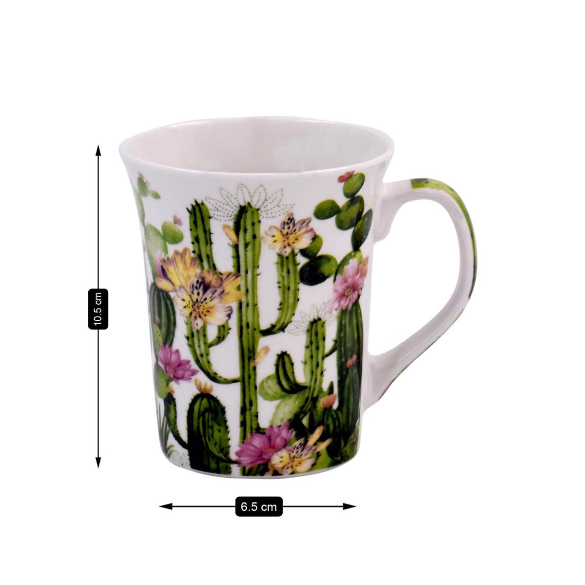 Printed Ceramic Tall Coffee or Tea Mug with handle - 325ml (4168C-A)