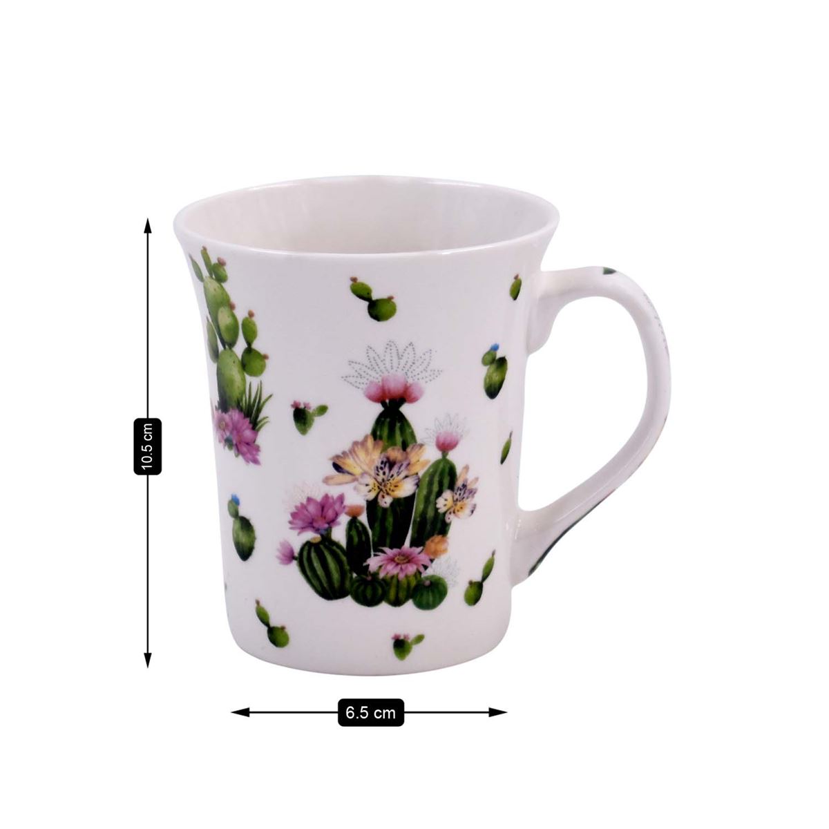 Printed Ceramic Tall Coffee or Tea Mug with handle - 325ml (4168C-B)