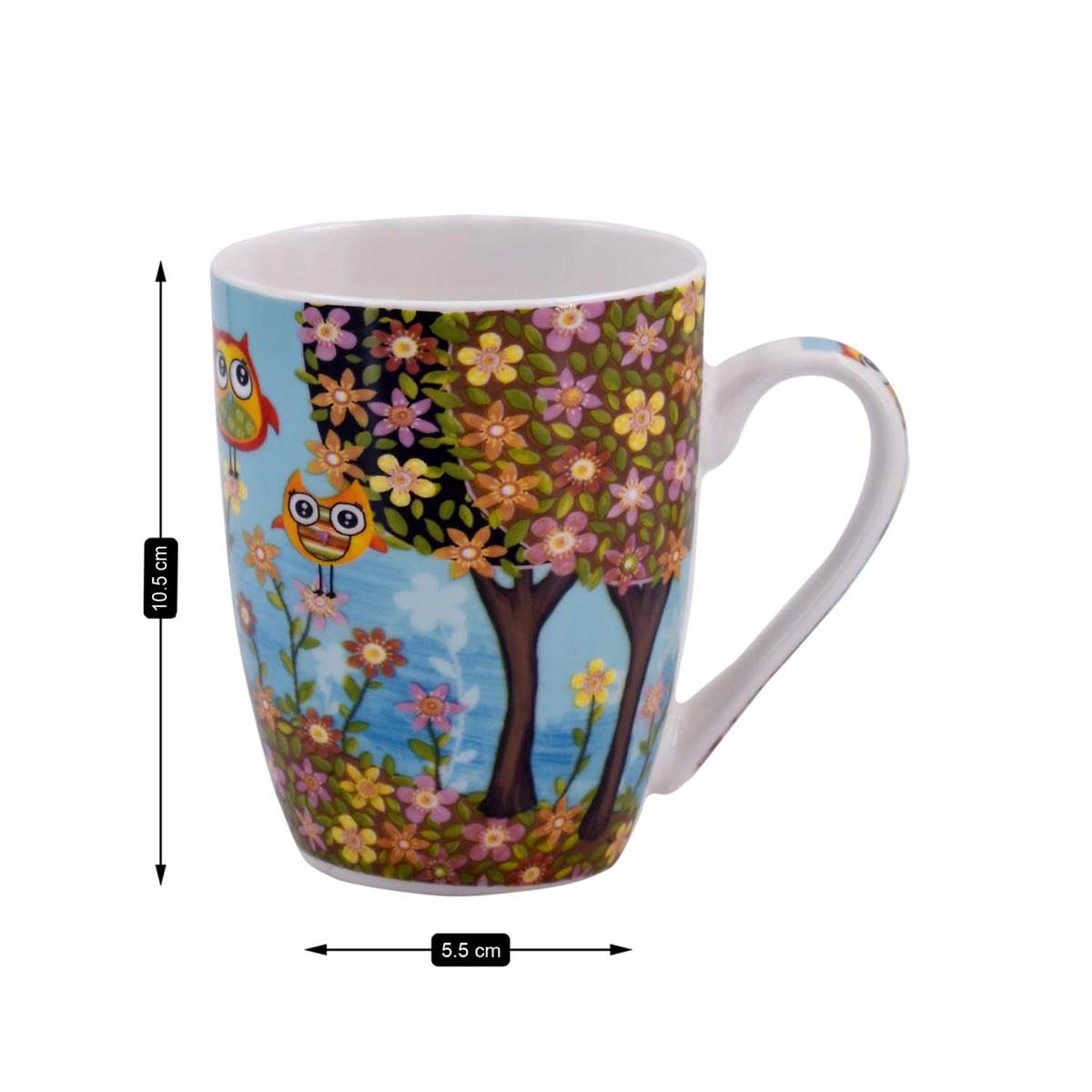 Printed Ceramic Coffee or Tea Mug with handle - 325ml (2904G-A)