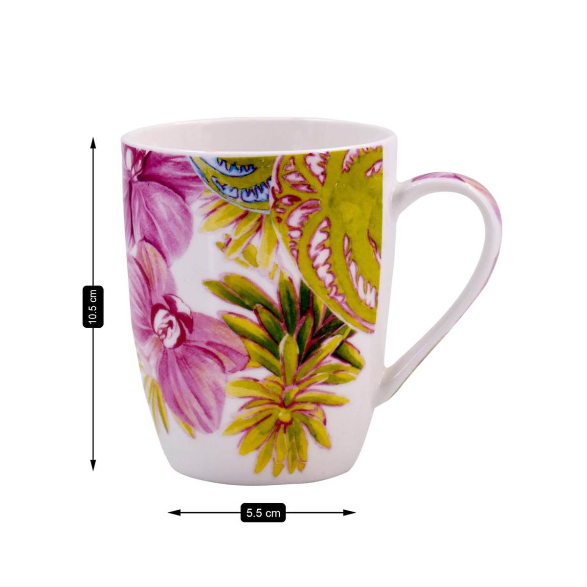 Printed Ceramic Coffee or Tea Mug with handle - 325ml (4039AG-D)