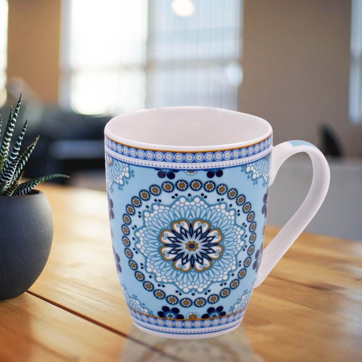 Printed Ceramic Coffee or Tea Mug with handle - 325ml (4129G-B)