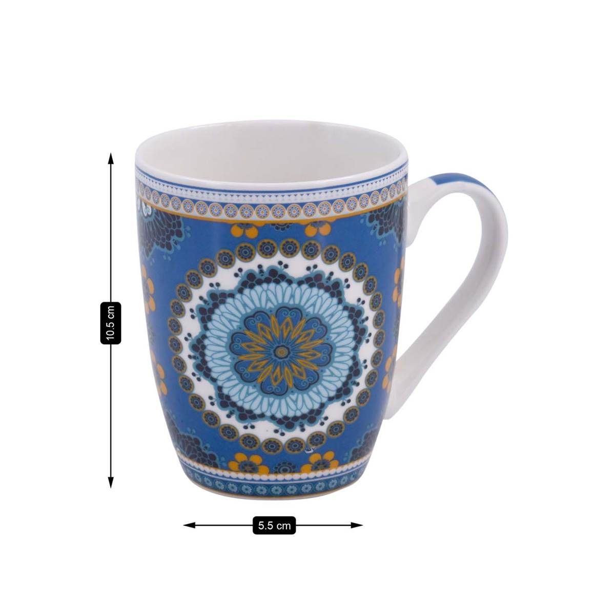 Printed Ceramic Coffee or Tea Mug with handle - 325ml (4129G-B)