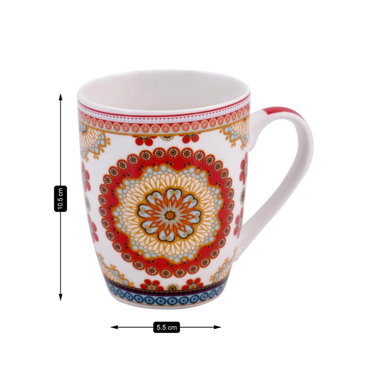 Printed Ceramic Coffee or Tea Mug with handle - 325ml (4129G-C)