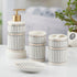 Ceramic Bathroom Accessories Set of 4 Bath Set with Soap Dispenser (10077)
