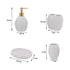 Ceramic Bathroom Accessories Set of 4 with Soap Dispenser (5760)