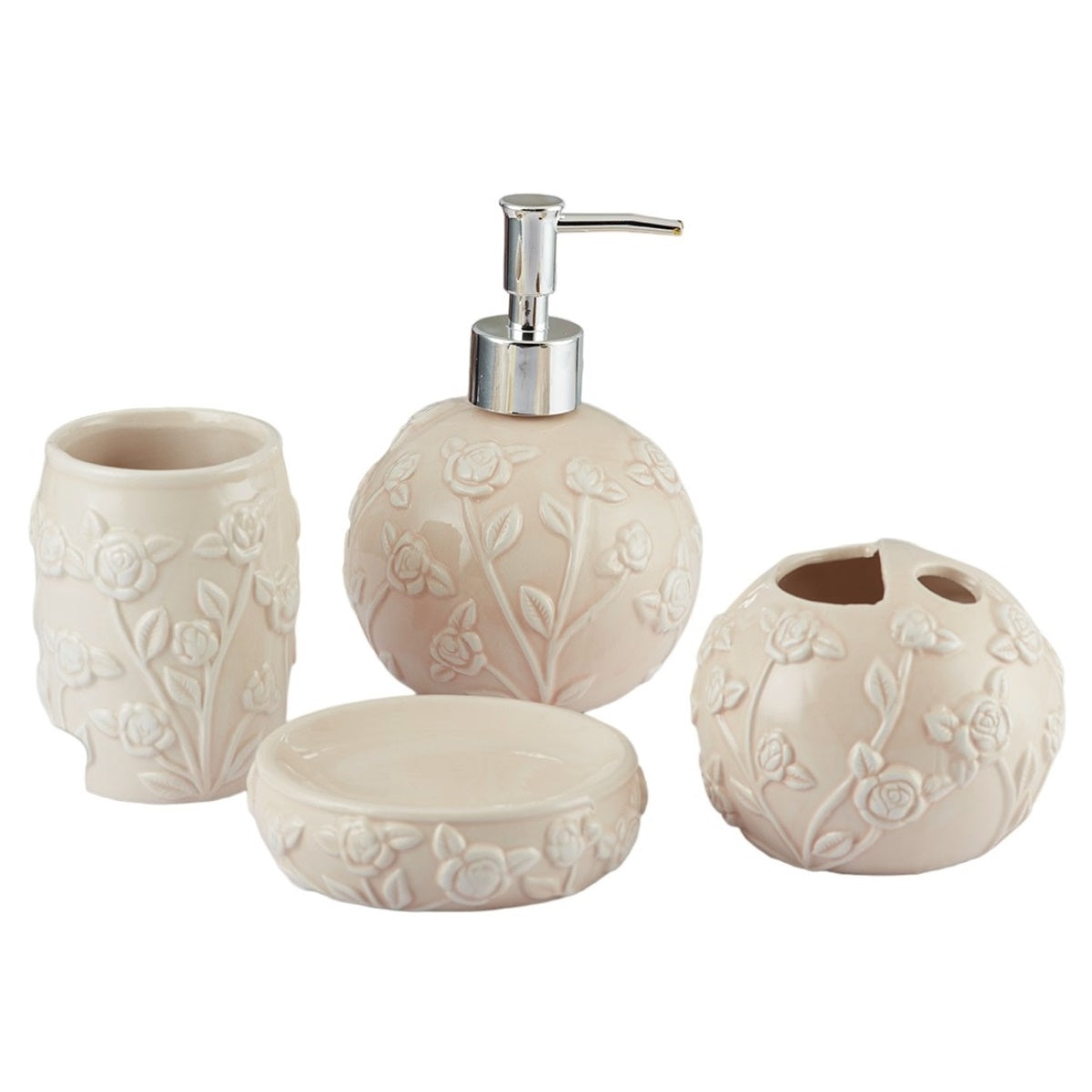 Kookee Ceramic Bathroom Sets, Beige, ART05775
