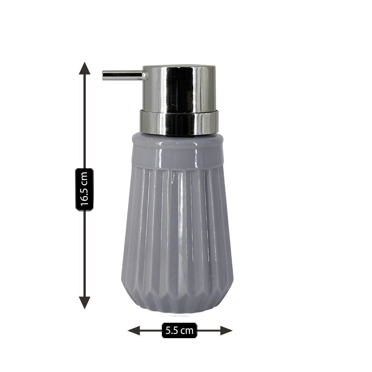 Kookee Ceramic Soap Dispensers, Grey, ART06034