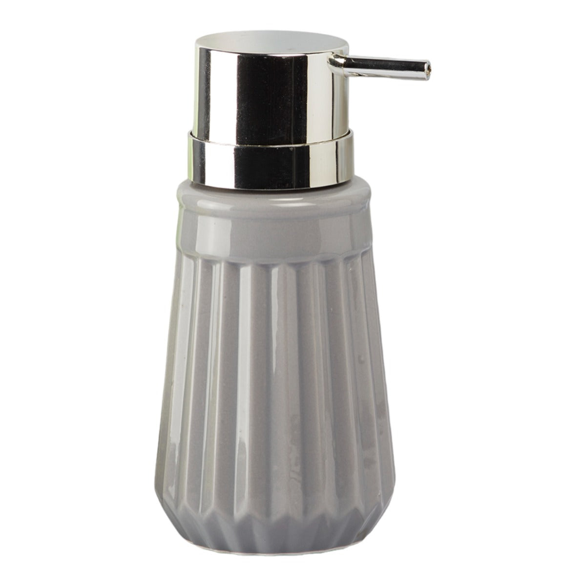 Ceramic Soap Dispenser for handwash for Bathroom, Grey, (Set of 1) (6034)